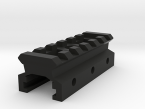 Nerf to Picatinny Adapter (6 Slots) in Black Natural Versatile Plastic