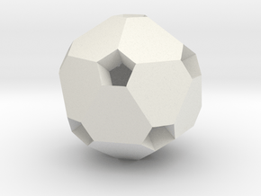 Polyhedron Pendant I in White Natural Versatile Plastic