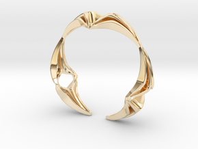 Youniq Edge Bracelet  in 14k Gold Plated Brass: Small
