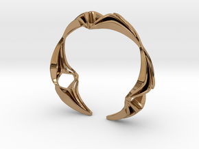 Youniq Edge Bracelet  in Polished Brass: Extra Small