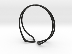 HIDDEN HEART Bracelet. Pure Elegance  in Black Premium Versatile Plastic: Medium
