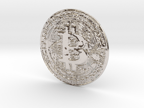 Bitcoin Coin in Platinum