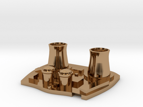 Power Plant - Nuclear, Fossil in Polished Brass: Medium