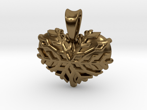 Frozen Heart in Polished Bronze