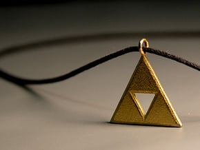 Triforce in Polished Gold Steel