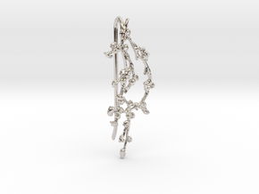 BRANCH_earrings_09_hook_RS in Rhodium Plated Brass