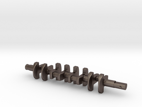 ScaledEngines_B18-crankshaft in Polished Bronzed Silver Steel