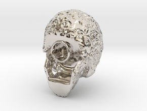 Modell-2-Scull an 80330 in Rhodium Plated Brass