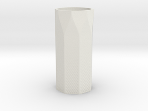 Vase with Pattern in White Natural Versatile Plastic