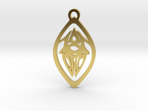 Squid Pendant in Polished Brass