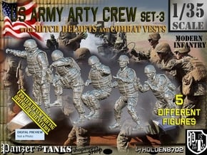 1/35 US Arty Crew Cold Weather Set3 in Tan Fine Detail Plastic