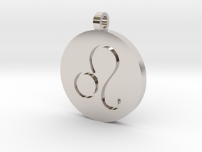 Leo Pendant in Rhodium Plated Brass