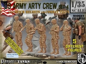 1/35 US Arty Crew Hot Weather Set4 in Tan Fine Detail Plastic
