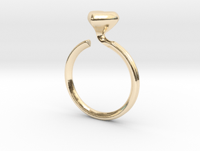 Flowing Heart Solitaire in 14K Yellow Gold: 5 / 49