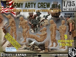 1/35 US Arty Crew Hot Weather Set6 in Tan Fine Detail Plastic