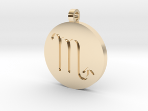 Scorpio Pendant in 14k Gold Plated Brass