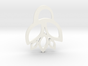 Lily Pendant in White Processed Versatile Plastic