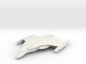Romulan Valbat Class AssaultCruiser 7.6" in White Natural Versatile Plastic