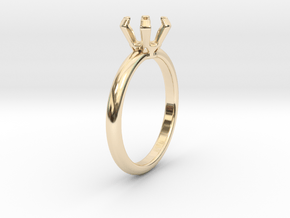 Round Solitaire in 14K Yellow Gold: 6 / 51.5