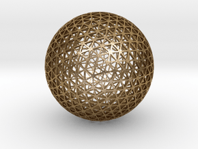 GEO DOME - 100mm in Polished Gold Steel