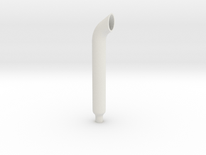 Exhaust Stack long in White Natural Versatile Plastic: 1:10