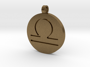 Libra Pendant in Natural Bronze