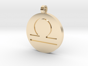 Libra Pendant in 14k Gold Plated Brass