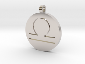 Libra Pendant in Rhodium Plated Brass