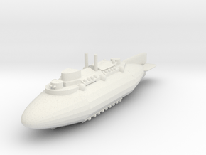 Airship Battlecruiser in White Natural Versatile Plastic
