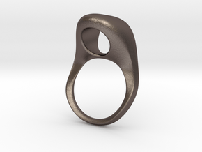 supPOrt Ring in Polished Bronzed Silver Steel: 3 / 44