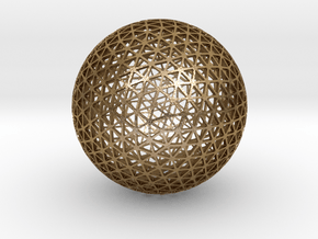Geo Dome 150mm in Polished Gold Steel
