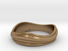 Ebb and Flow Ring No.2 - Size 7 in Natural Brass