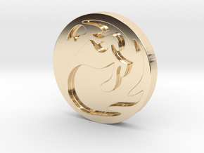 Mountain Token in 14k Gold Plated Brass