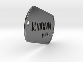 BF1 gamer dog tag in Polished Silver