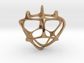 Construction of feelings. Pendant in Polished Brass