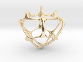 Construction of feelings. Pendant in 14k Gold Plated Brass