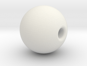 Ball 6.5mm Bead in White Natural Versatile Plastic