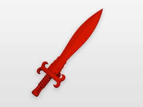 POTP Slug G1 Sword (Full Crossguard) in Red Processed Versatile Plastic