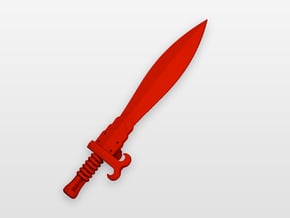POTP Slug G1 Sword (half crossguard) in Red Processed Versatile Plastic