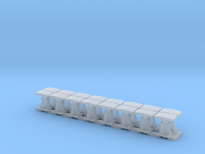 16 Buffers for CIE Container Wagons in Tan Fine Detail Plastic