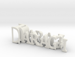 3dWordFlip: Daragh/Jizzy in White Natural Versatile Plastic