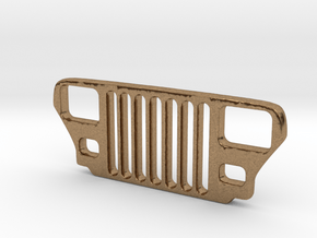 Jeep YJ Grill Keychain in Natural Brass