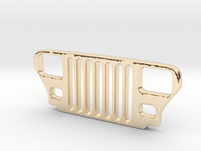 Jeep YJ Grill Keychain in 14K Yellow Gold