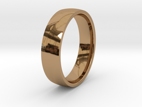 Comfortable men's ring in Polished Brass