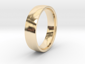 Comfortable men's ring in 14k Gold Plated Brass