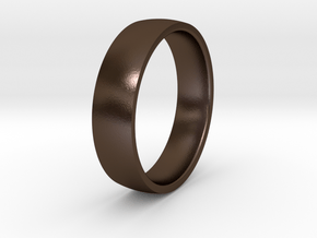 Comfortable men's ring in Polished Bronze Steel