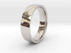 Comfortable men's ring in Rhodium Plated Brass