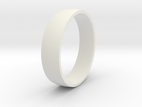 Comfortable men's ring in White Premium Versatile Plastic