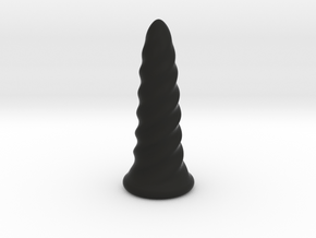 Unicorne Horn (what else ?!) in Black Natural Versatile Plastic: Medium