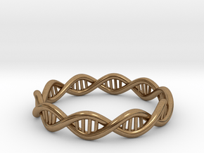 DNA Ring - Size 7 in Natural Brass